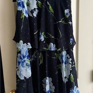 Ralph Lauren Navy and Blue Floral Dress